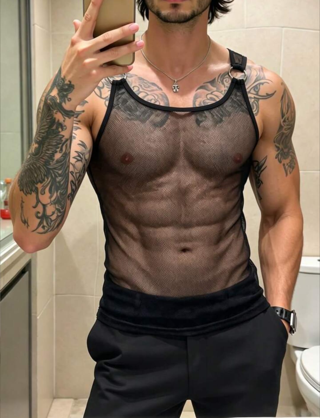 Phantom Ring Mesh Tank Top